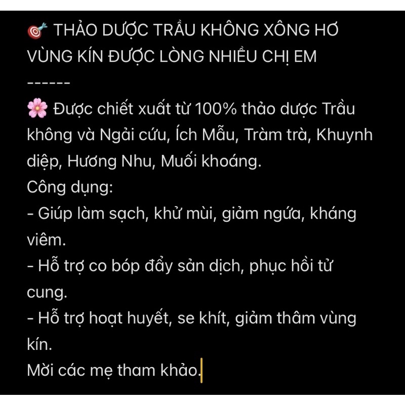 TRỌN BỘ XÔNG PHỤC HỒI VÙNG KÍN