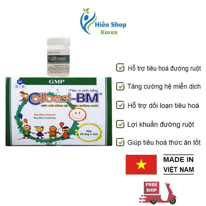 Men vi sinh sống Colibasi-BM hỗ trợ rối loạn tiêu hóa lợi khuẩn đường ruột HỘP 20 LỌ