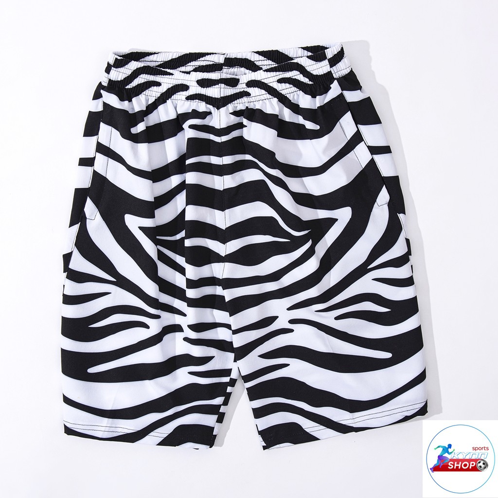 Quần short dù nam chất liệu vải 3D ngựa vằn, bò sữa Kynn shop