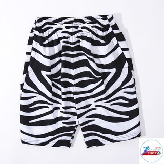 Quần short dù nam chất liệu vải 3D ngựa vằn, bò sữa Kynn shop