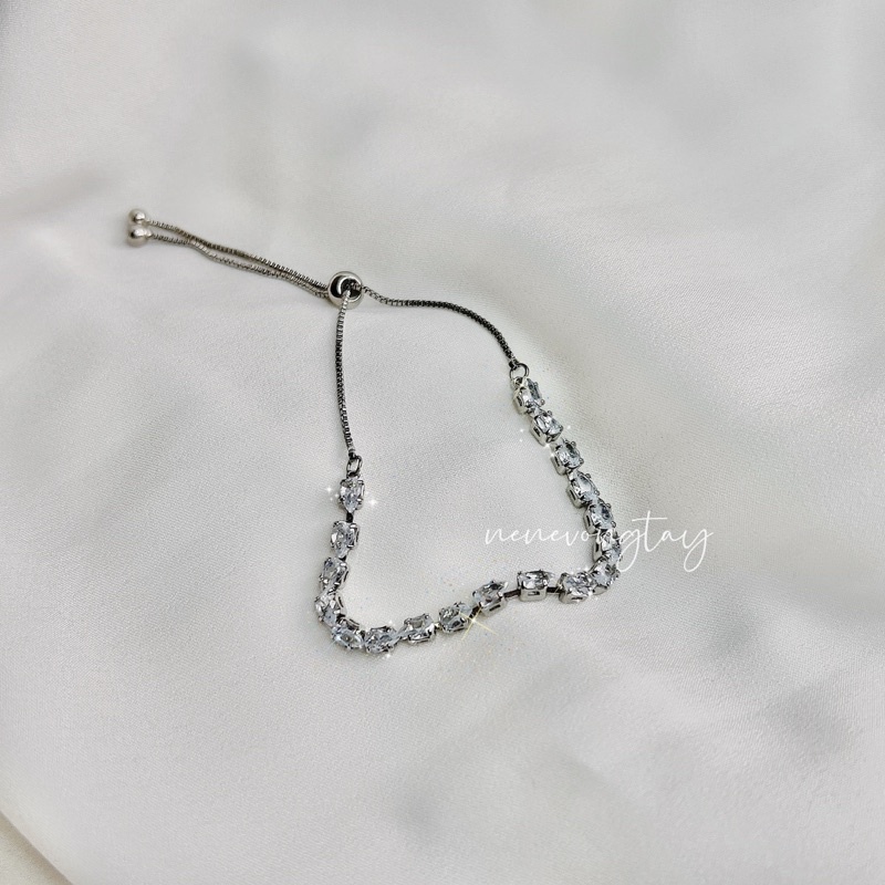 Lắc Tay Nữ, Vòng Tay Nữ Dây Rút Đính Đá phong cách vintage