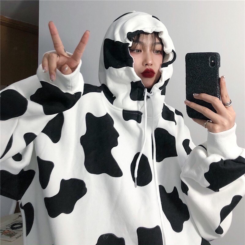 💓 Mẫu Hot 💓Áo Hoodie Bò Sữa Nam Nữ Unisex Chất Nỉ Cao Cấp , Áo Bò Sữa Có Mũ - VATI Shop