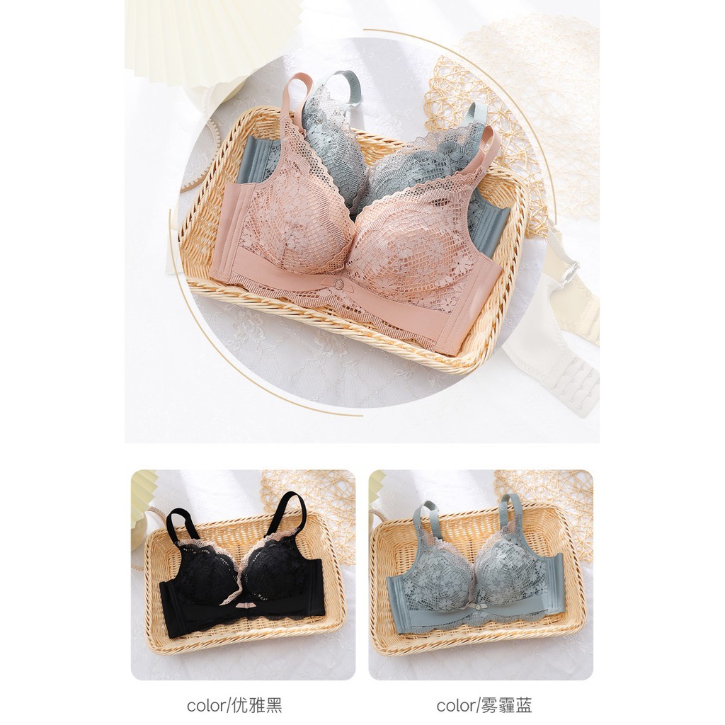 Bộ đồ lót ren tiểu thư mềm mại không gọng mút vừa - 690 | BigBuy360 - bigbuy360.vn