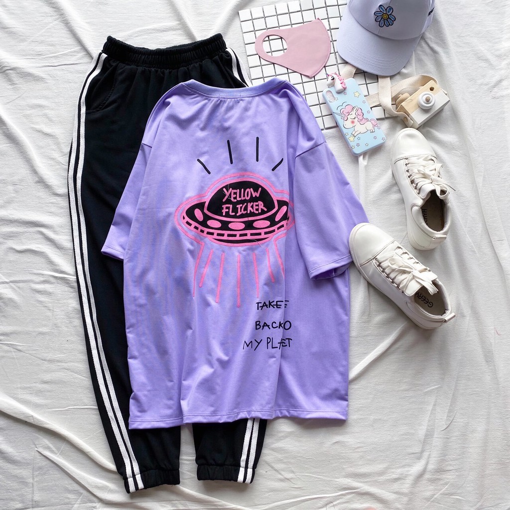 Set đồ bộ quần dài Jogger 2 Sọc MÀU ĐEN NHIỀU MẪU 2 ❤️ Bộ hoạt hình form rộng Freesize Unisex nam nữ Molly Fashion