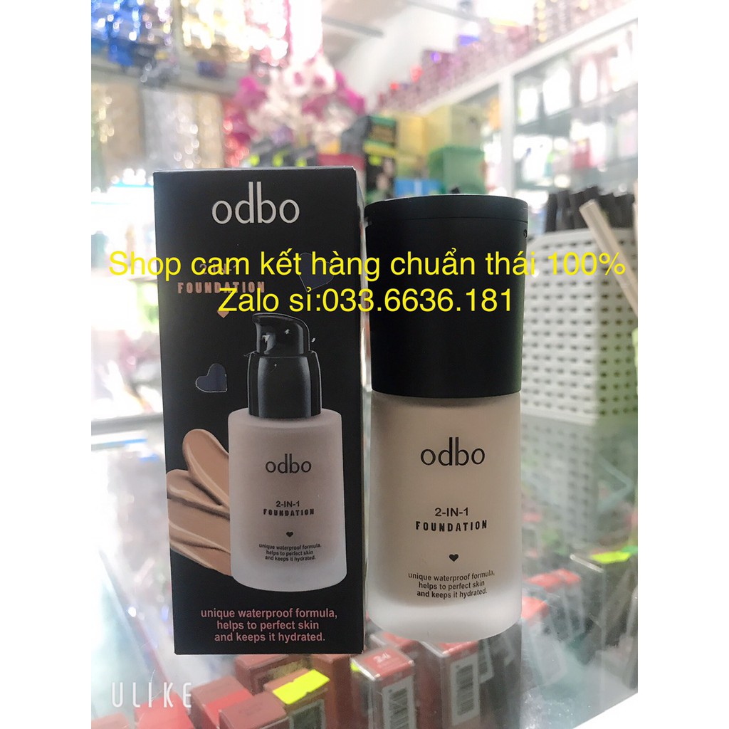 kem che khuyết điểm và kem lót 2 IN 1 ODBO FOUNDATION xuất xứ từ Thái Lan