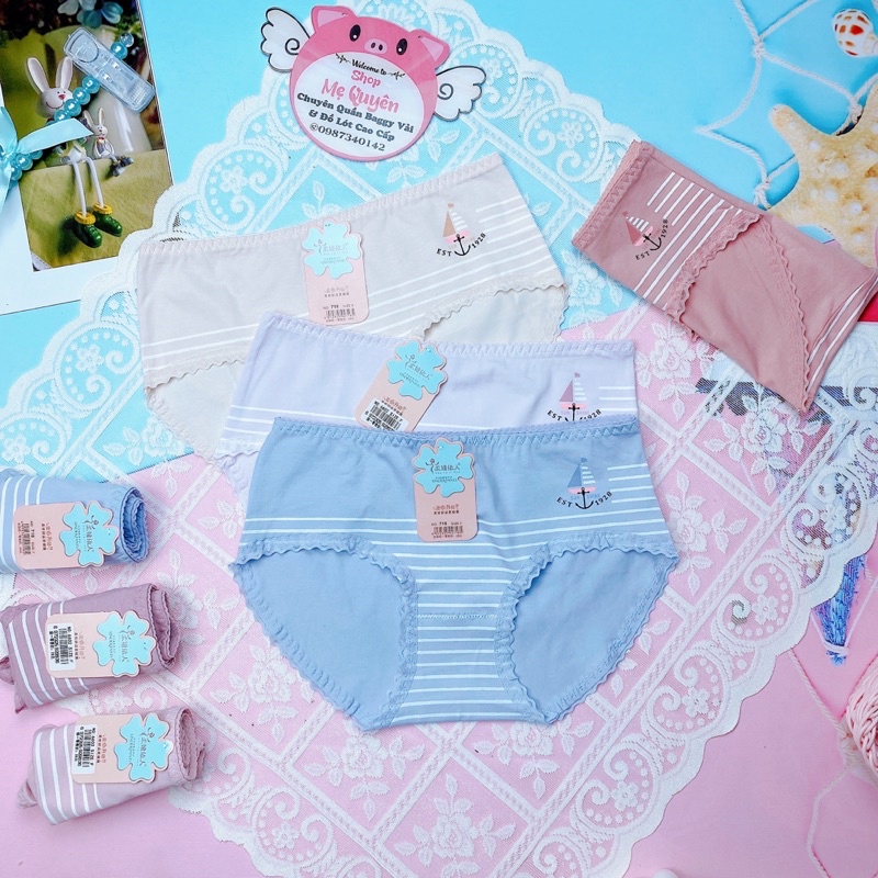 Quần lót cotton kháng khuẩn, hoạ tiết xinh xắn dễ thương chất liệu mềm mịn thấm hút tốt