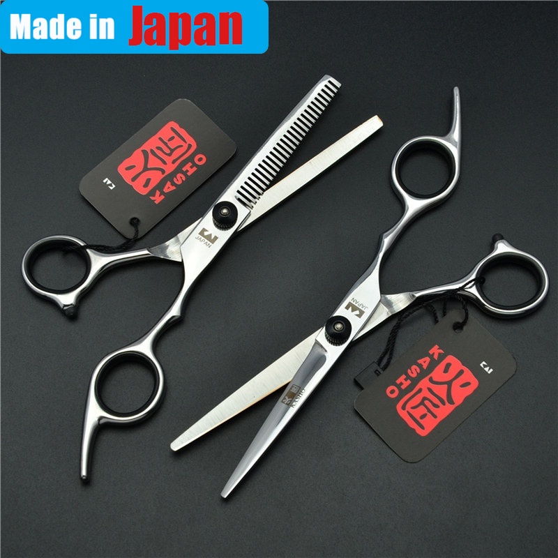 Bộ kéo cắt tóc Kasho 440C Nhật Bản gồm kéo lưỡi phẳng và kéo có răng cao cấp cho thợ hớt tóc