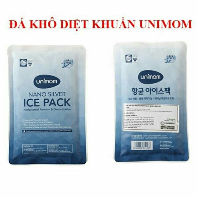 (Made in Korea) COMBO 3 Túi đá khô diệt khuẩn giữ lạnh sữa Unimom UM871857