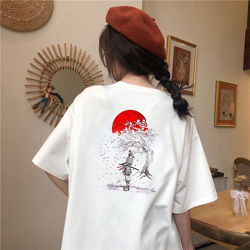 Áo thun nữ tay lỡ form rộng phong cách Nhật Bản đẹp độc lạ vải dày mịn 2020T1654