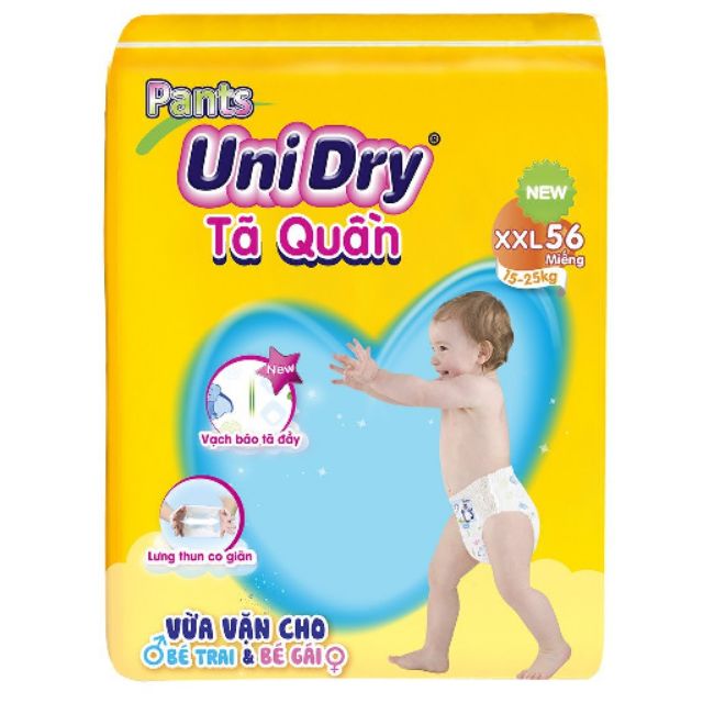 Tã quần Unidry size XXL 56 miếng (cho bé 15 - 25kg)