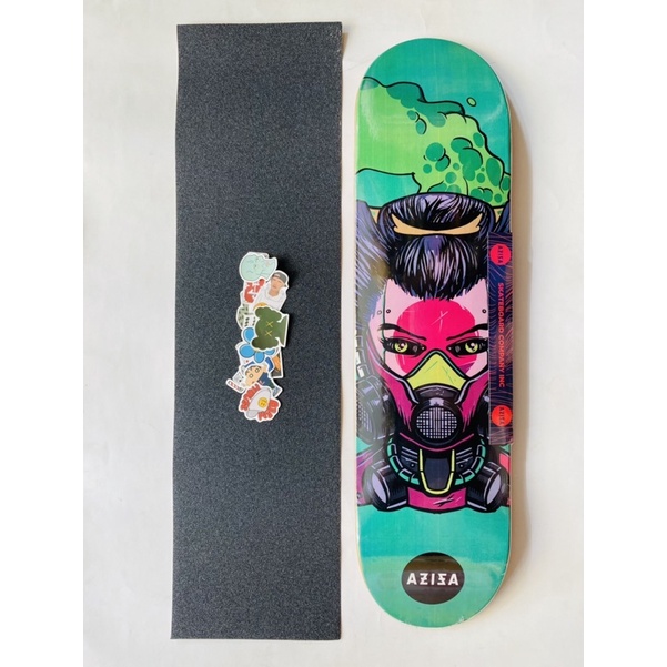 Deck Local (gỗ ván trượt loại hình) tặng kèm giấy nhám và hình dán