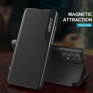 Ốp Điện Thoại Da PU Chống Sốc Có Giá Đỡ Từ Tính Cho Samsung Galaxy A33 A53 A73 A13 A23 4G 5G