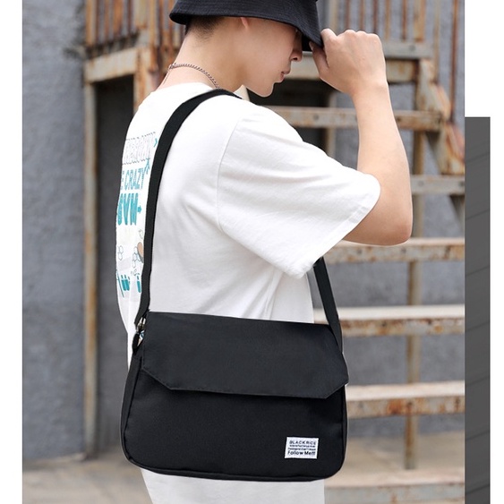 Túi đeo chéo nam nữ thời trang, Túi đeo chéo unisex vải canvas phong cách cá tính hàn quốc - L085