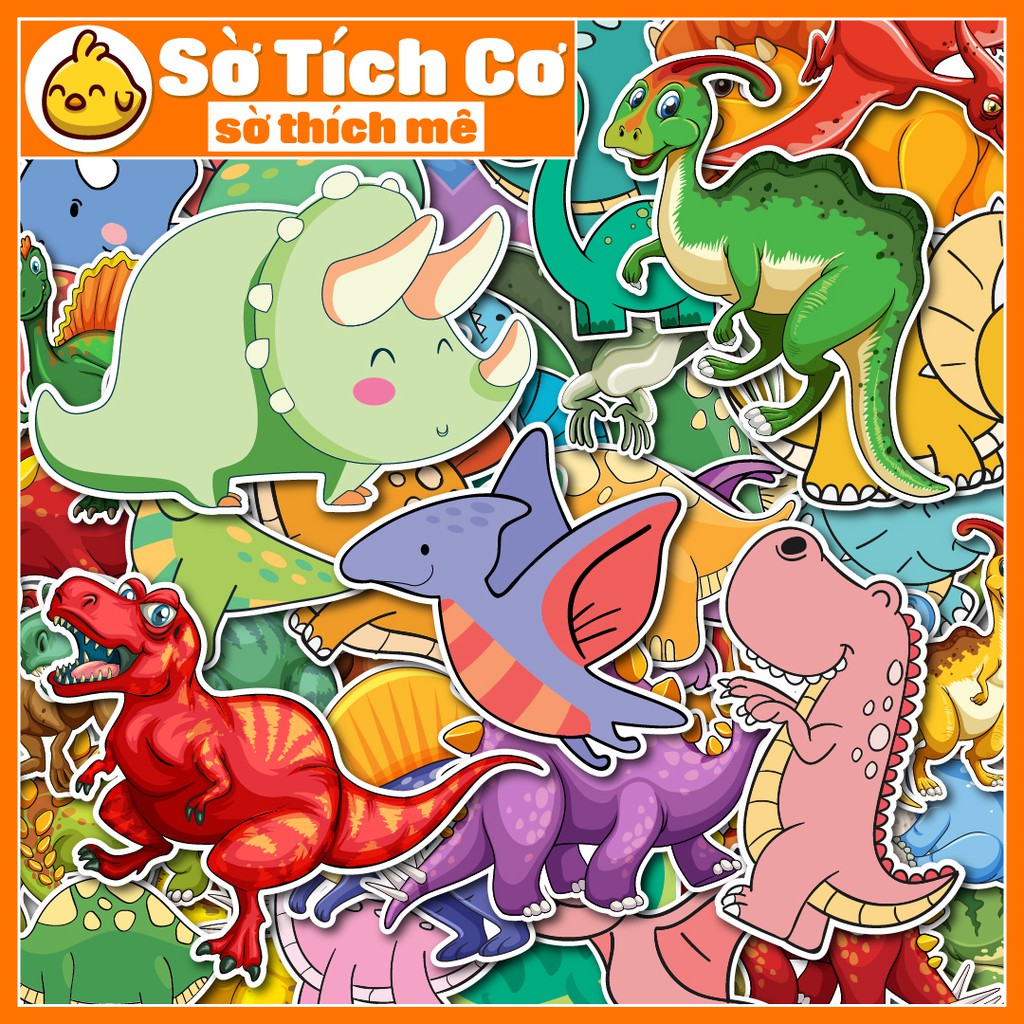 Khủng Long dán điện thoại, laptop, mũ bảo hiểm, guitar, vali MSP: A13