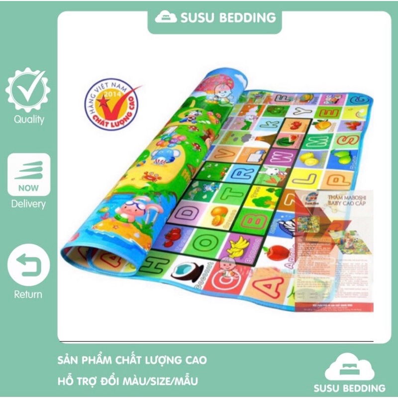THẢM XỐP CHO BÉ GIÁ TỐT, thảm Maboshi 2 mặt trải sàn cho bé vui chơi