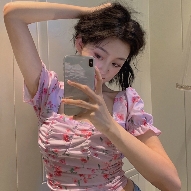 Áo Thun Ngắn Tay In Họa Tiết Xinh Xắn Dành Cho Nữ