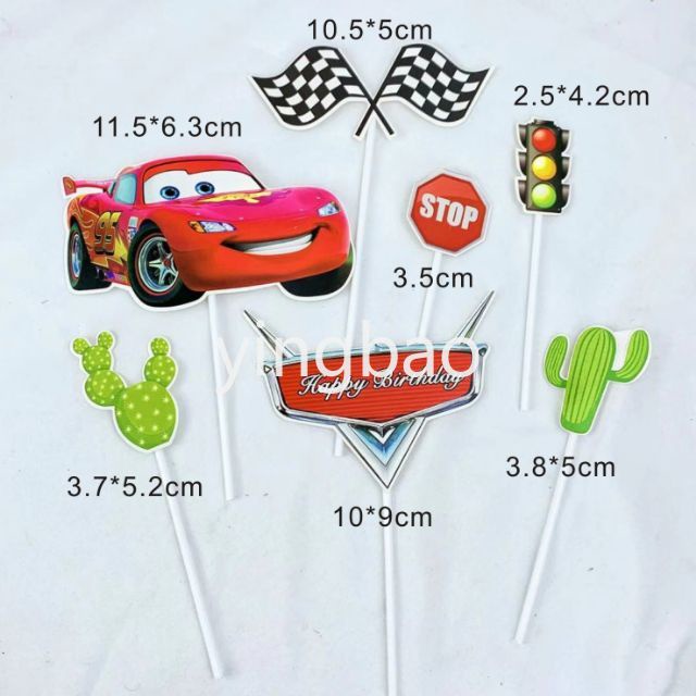 Set 50 Que Cắm Bánh Hình Khủng Long Hoạt Hình Dễ Thương