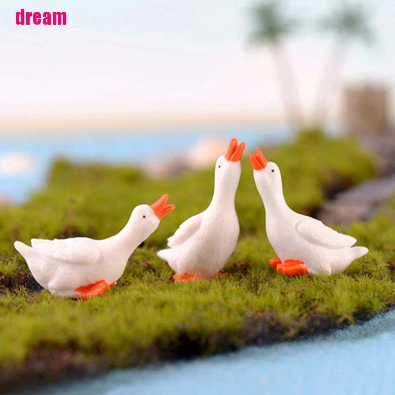 Mô Hình Ngỗng Mini Trang Trí Sân Vườn