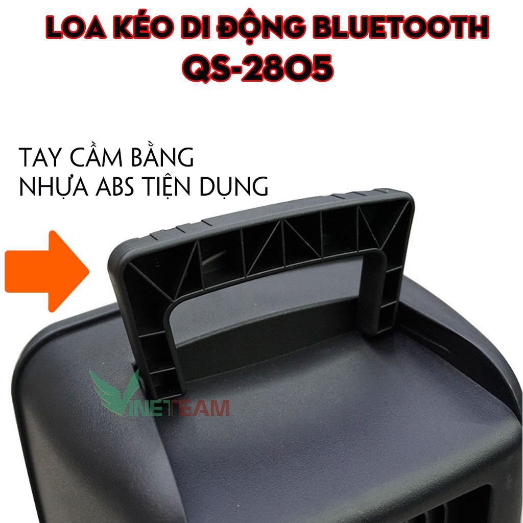 Loa Kéo Di Động Bluetooth Không Dây Kimiso Qs-2805/Qs-7801 Kèm Micro Có Dây , Âm Thanh Chất Lương Cao, Âm Bass Hay