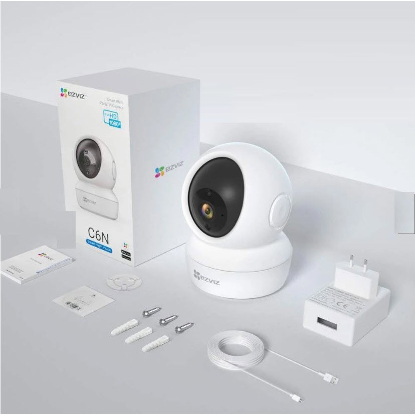 Camera Wifi Ezviz C6N Full HD 1080P  - Xoay 360, Loa 2 Chiều, Hành chính hãng, Đã bồm gồm thẻ 32GB