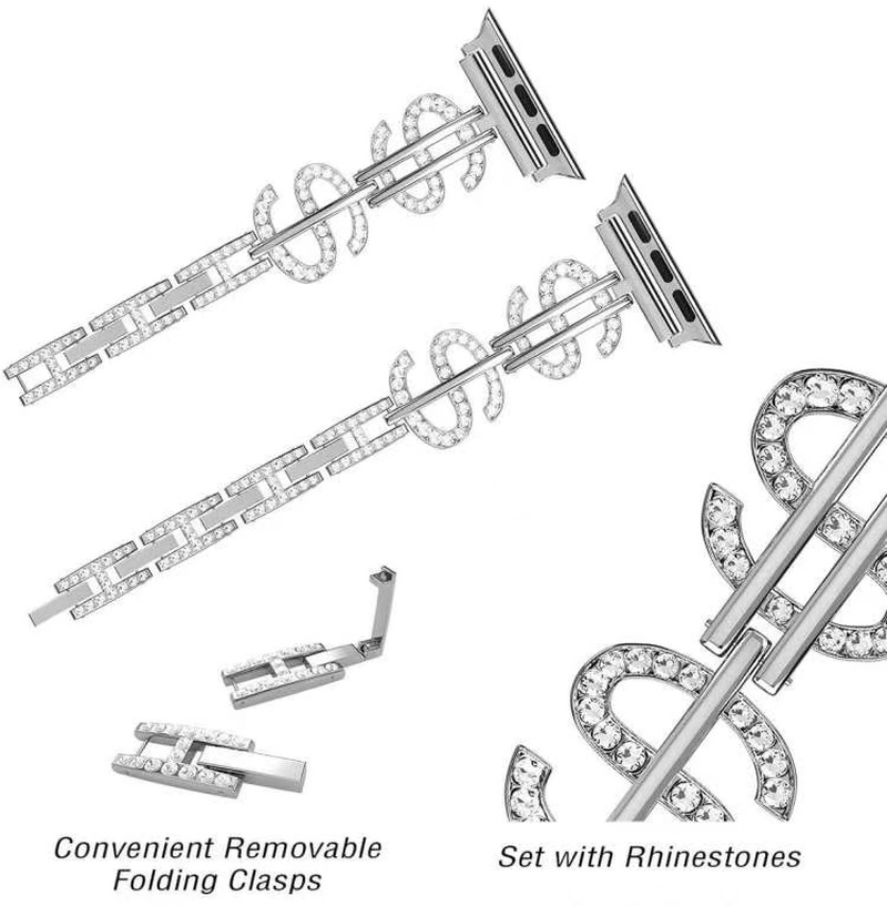 Dây đeo bằng thép không gỉ thời trang sang trọng thích hợp cho iWatch 6 5 4 3 2 1 44mm 40mm 42mm 38mm