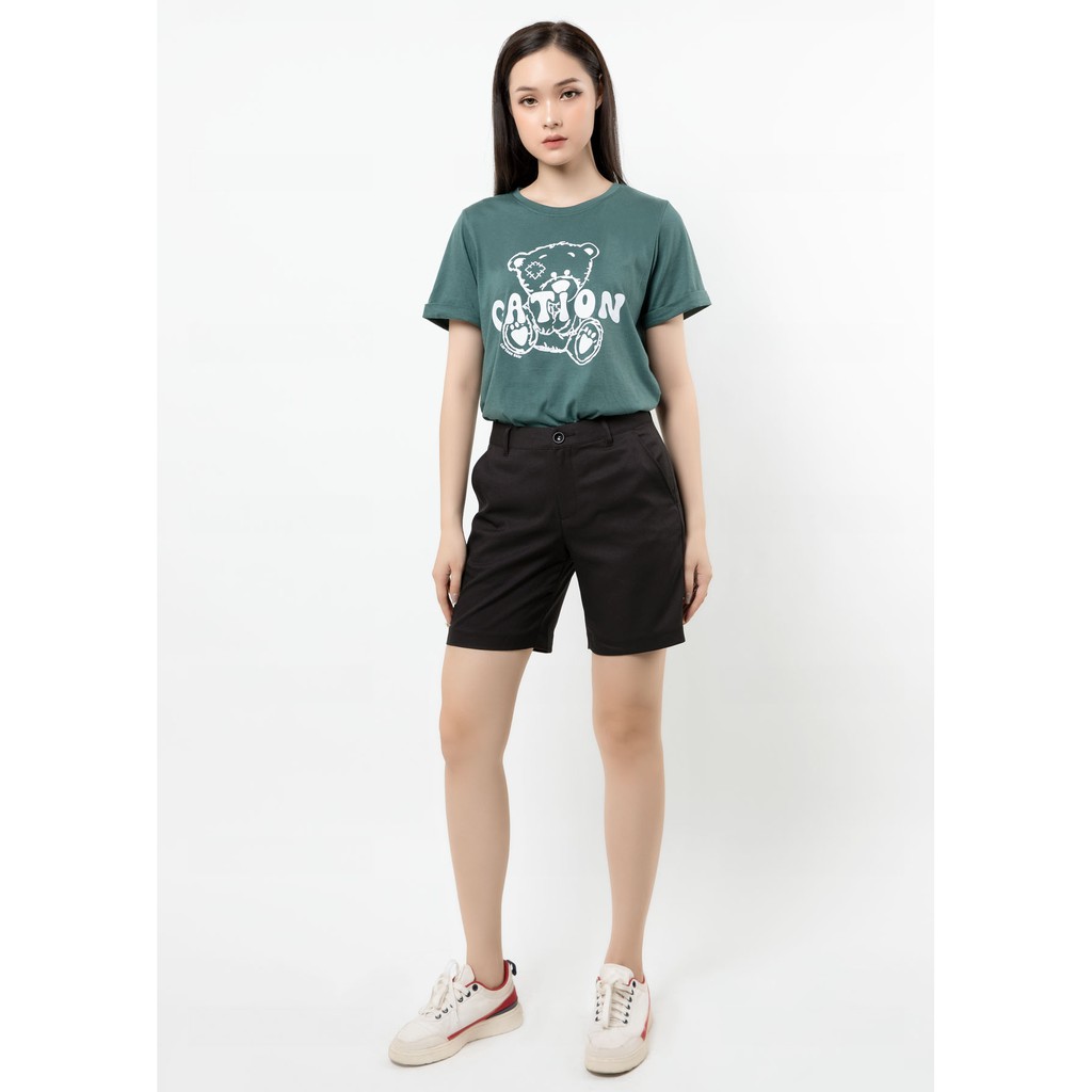 Quần short đen trơn W308 NỮ TNG
