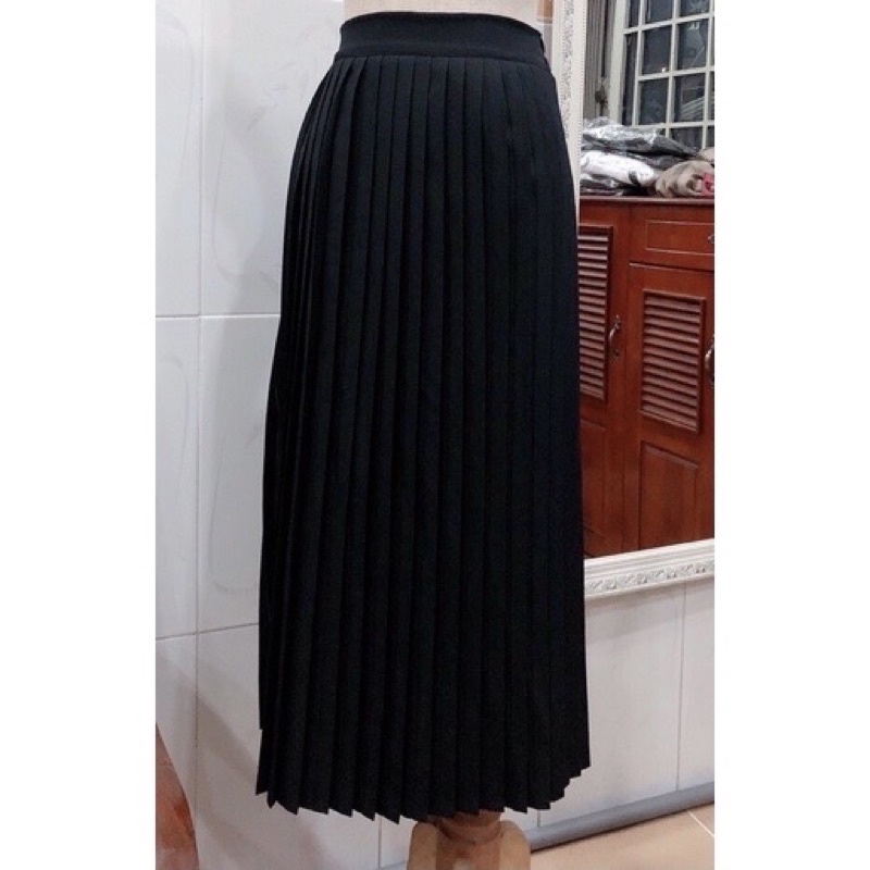 CHÂN VÁY XẾP LY DÁNG DÀI