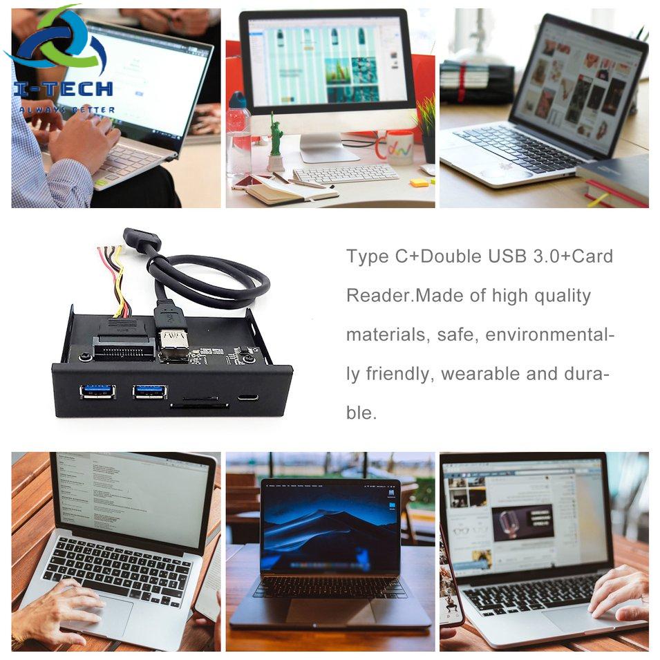 ⚡Khuyến mại⚡33S50-RTK 3 in 1 Card Reader USB 3.0 Front Panel Media Type-C Dual USB 3.0 | BigBuy360 - bigbuy360.vn