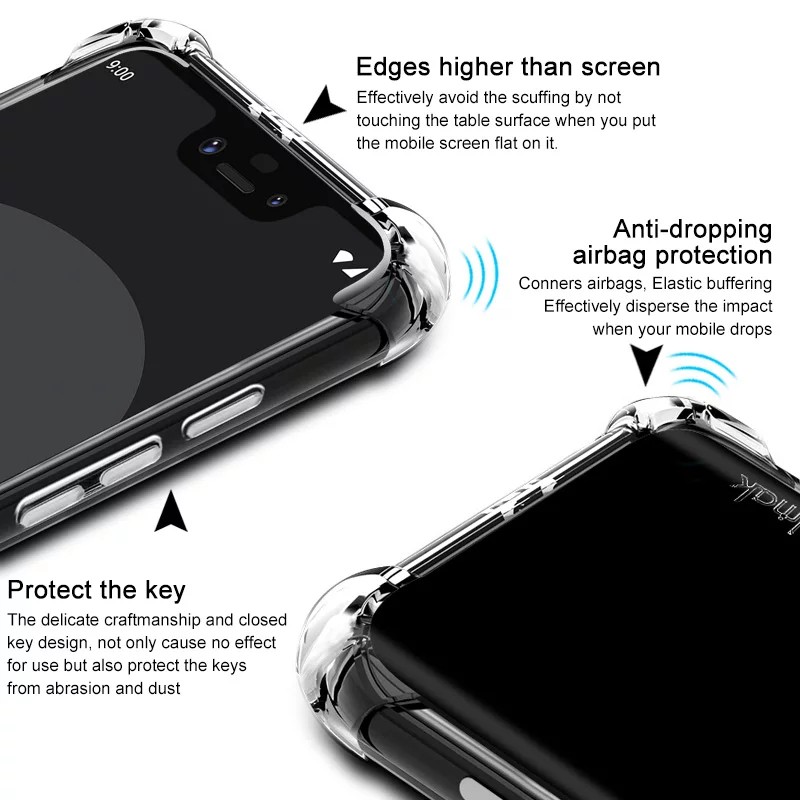 Ốp lưng Pixel 2 / 2XL / Pixel 3 / 3XL / Pixel 4 / 4XL / Pixel 5 / Pixel 6 / 6 Pro / 7 / 7 Pro dẻo trong suốt lồi 4 góc