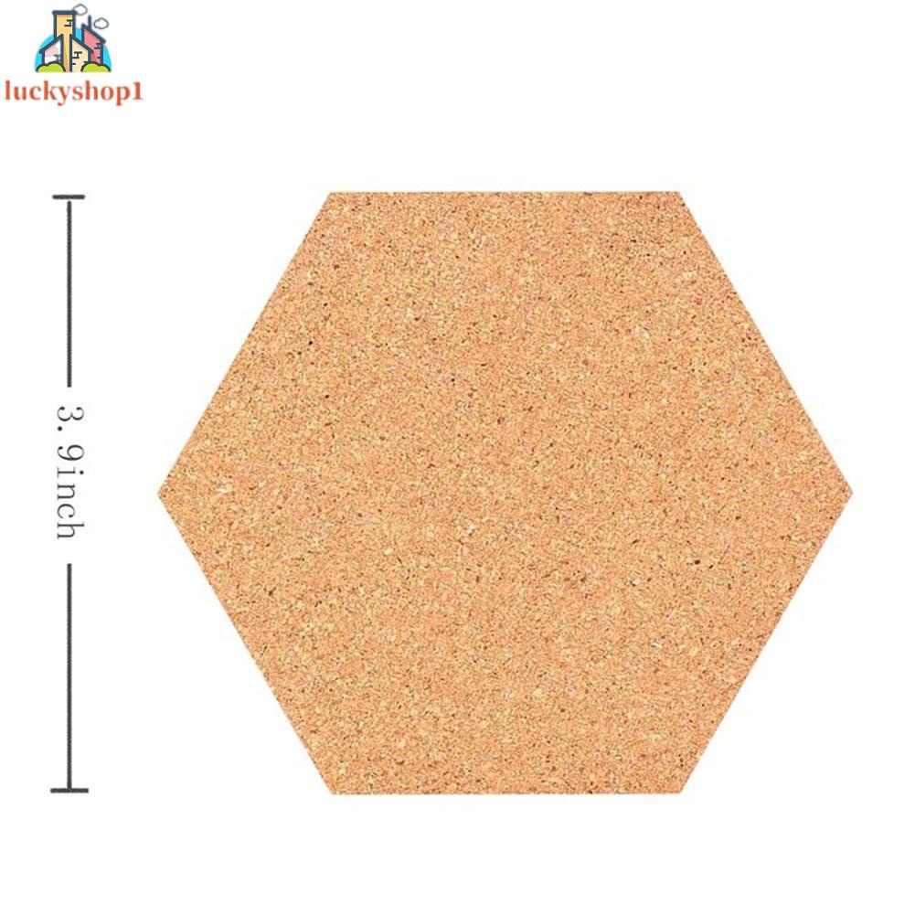 Bộ 10 Đế Lót Ly Thủy Tinh Hình Lục Giác 100x85x1mm