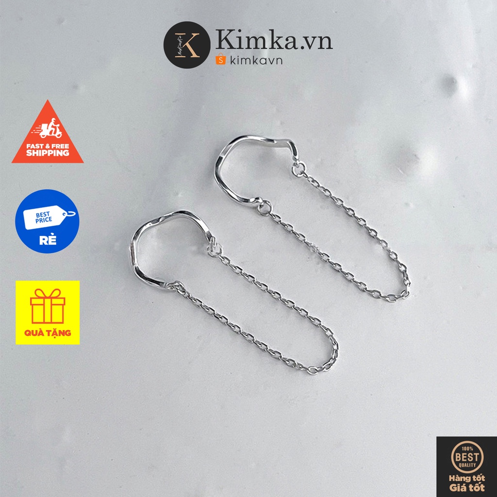 (0101) Khuyên Kẹp Vành Tai Không Cần Bấm Lỗ Tròn Đính Dây