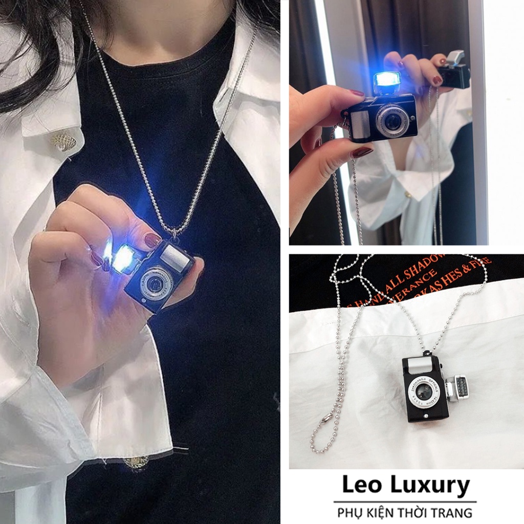 Dây chuyền mặt hình máy ảnh phát sáng độc đáo, phong cách thời trang cá tính cho nam nữ