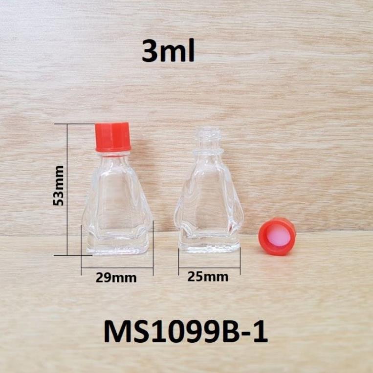 [GIÁ RẺ NHẤT] Chai dầu gió thân trong 3ml chiết dung dịch, dược phẩm, phụ kiện du lịch