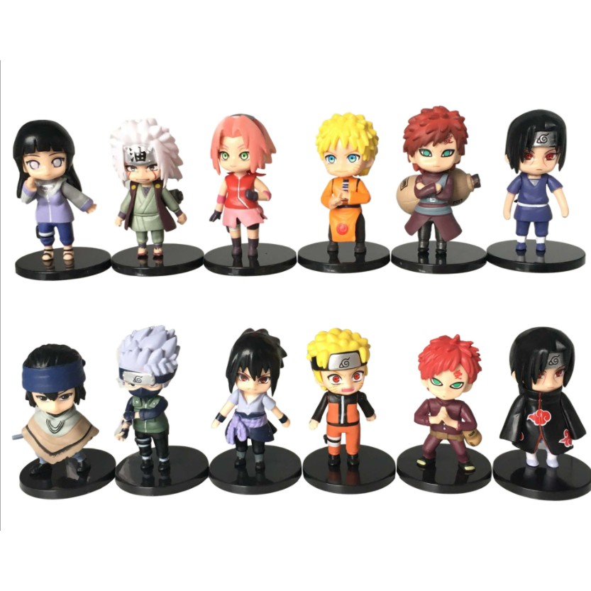 Mô Hình Nendoroid Naruto Chibi 12 Nhân Vật Decor Trang Trí Phòng Làm Việc Bàn Học MH39