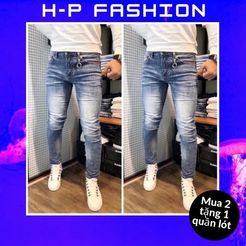 Quần Jean Nam Màu Xanh 🔵 𝐅𝐑𝐄𝐄 𝐒𝐇𝐈𝐏 🔵 Quần Bò Nam Co Giãn Hpfashion - Qjnhp010