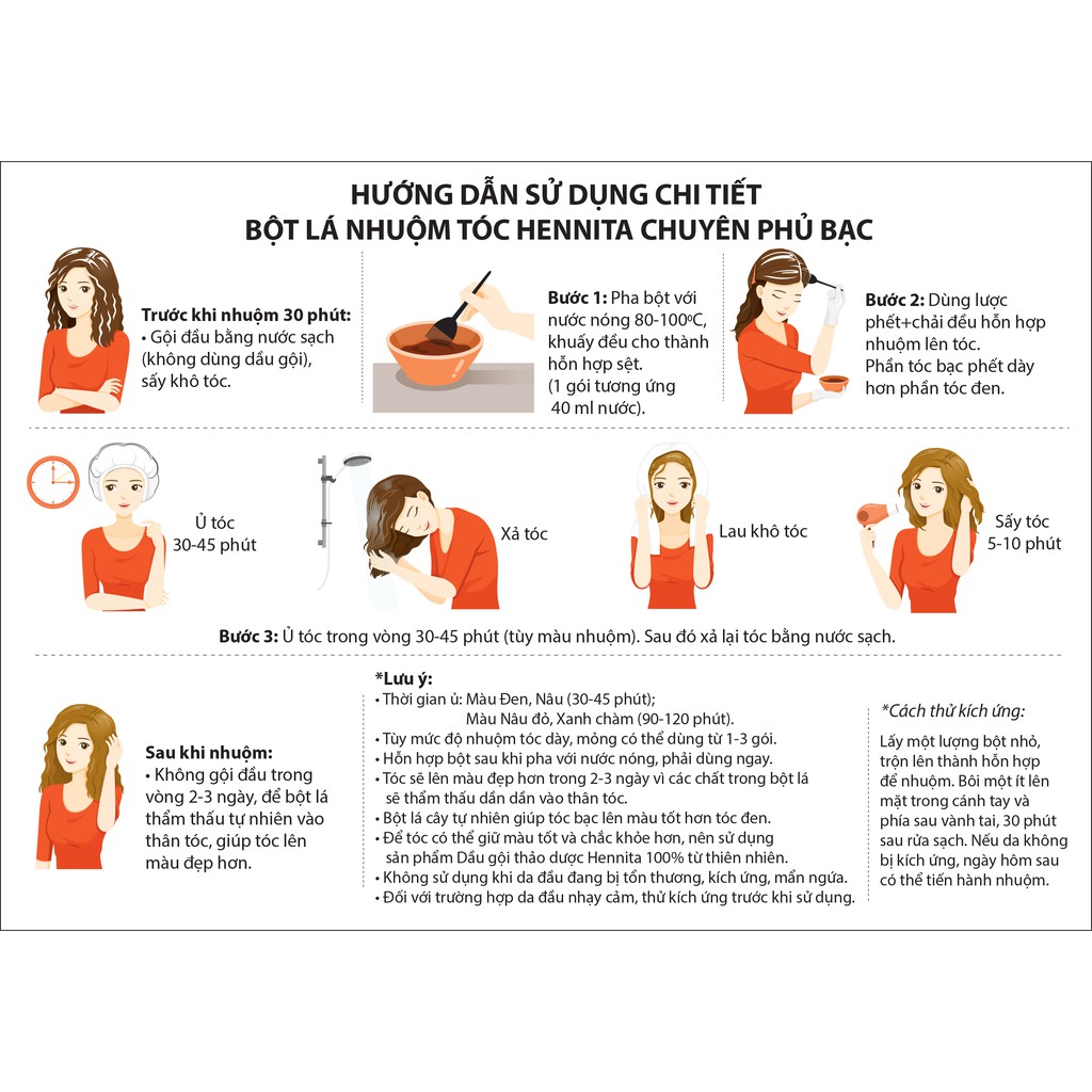 Bột lá nhuộm tóc Hennita - Chuyên nhuộm phủ bạc - Xuất xứ Việt Nam - Hàng chất lượng cao | BigBuy360 - bigbuy360.vn