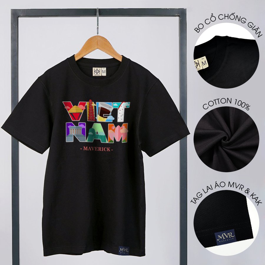 Áo phông nam nữ thun Cotton unisex Áo việt nam dễ thương hoài niệm MVR size rộng tee Mỹ KK4071