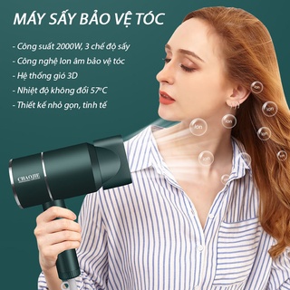 [Hàng Hot 2022] Máy Sấy Bảo Vệ Tóc - Công Nghệ Bảo Vệ Tóc Ion Âm - Công Suất Lớn 2000W Cùng 3 Chế Độ Sấy Chuyên Nghiệp