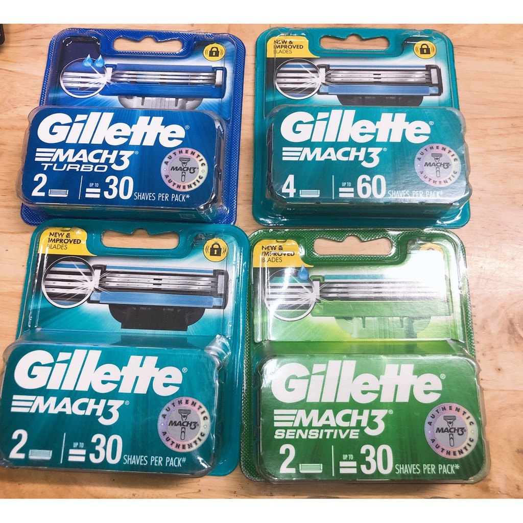 (CHÍNH HÃNG) Lưỡi Dao Cạo Gillette Mach 3 ( mẫu mới 2019)