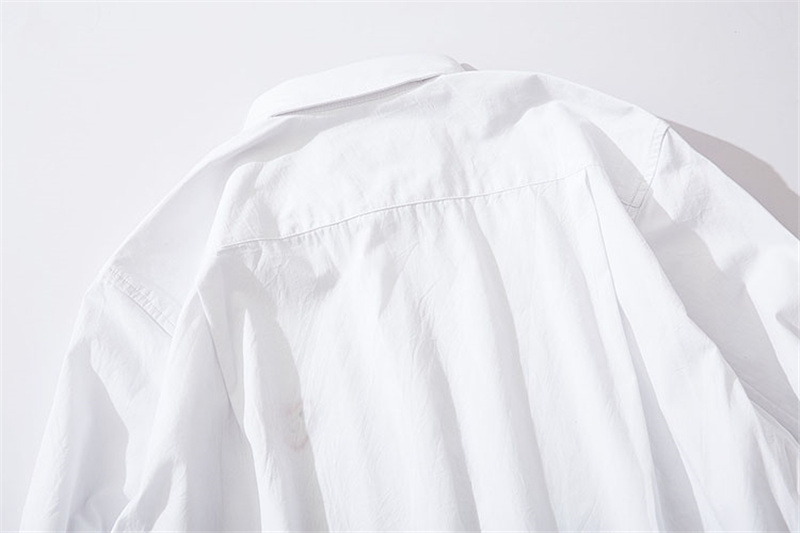 Áo sơ mi cotton tay dài thêu hoạ tiết cổ điển thời trang cho nam và nữ