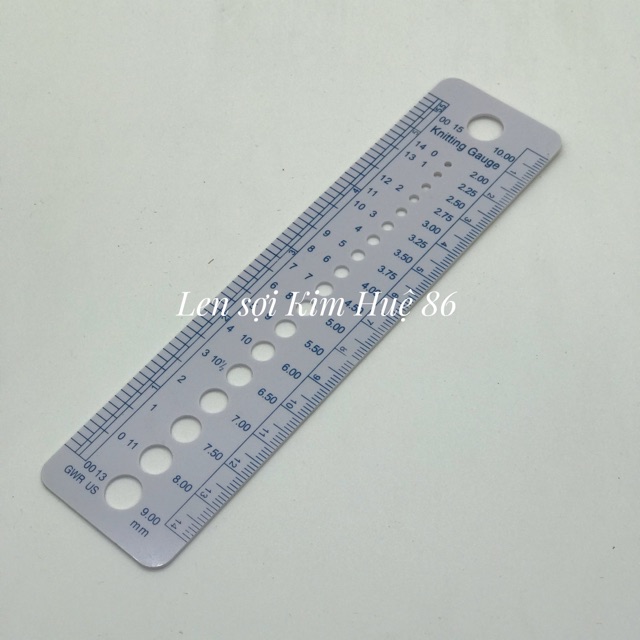 Thước đo size kim đan, len sợi
