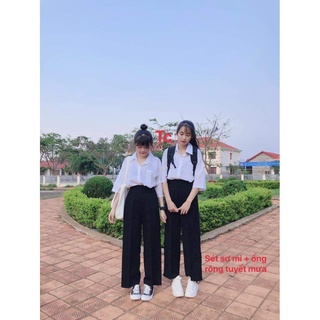 Quần Suông Baggy nữ chất vải tuyết mưa - Kiểu quần tây nữ- Đi làm - đi học- đi chơi - Tôn dáng MR 01