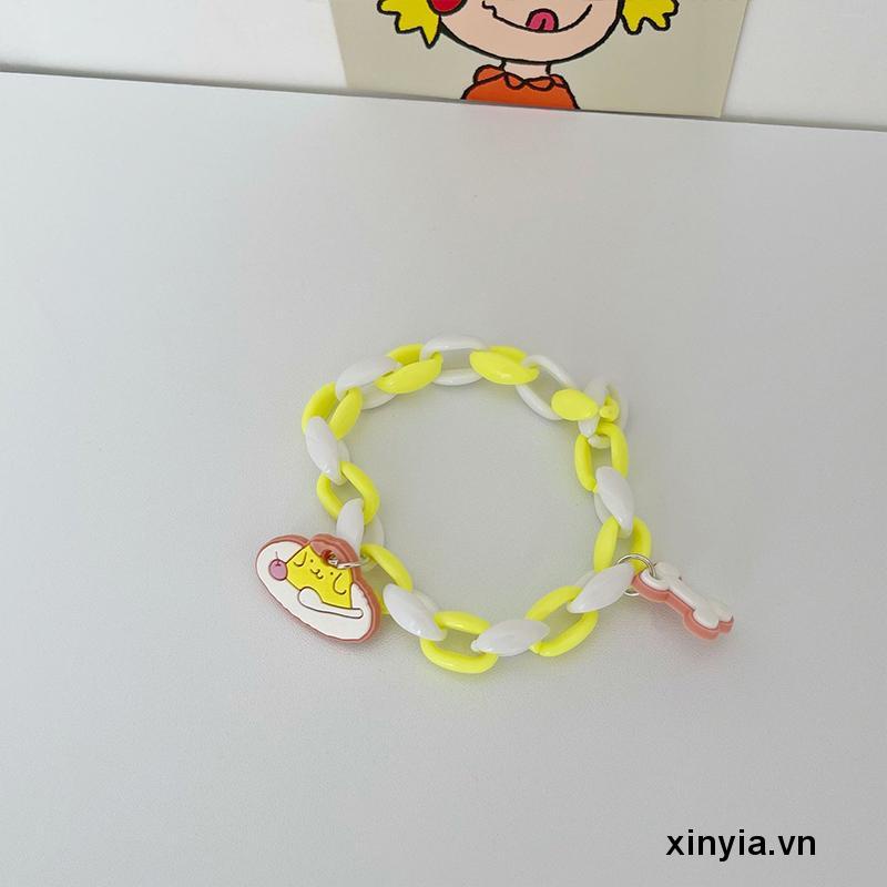 Vòng Tay Màu Đen Họa Tiết Cún Hoạt Hình Dễ Thương Ngọt Ngào Phong Cách Harajuku Nhật Bản