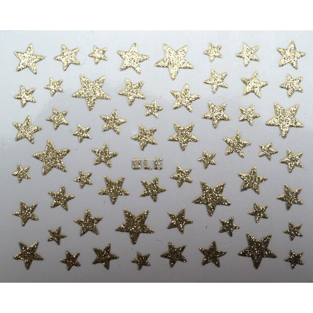 Hình dán 3D trang trí móng tay tạo hình sao 5 cánh đẹp mắt