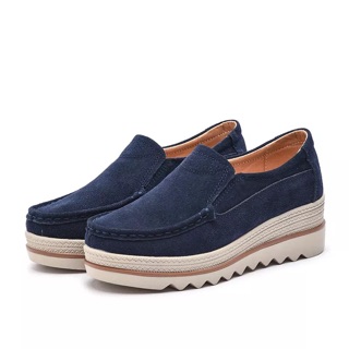 Giày lười da độn đế 5cm