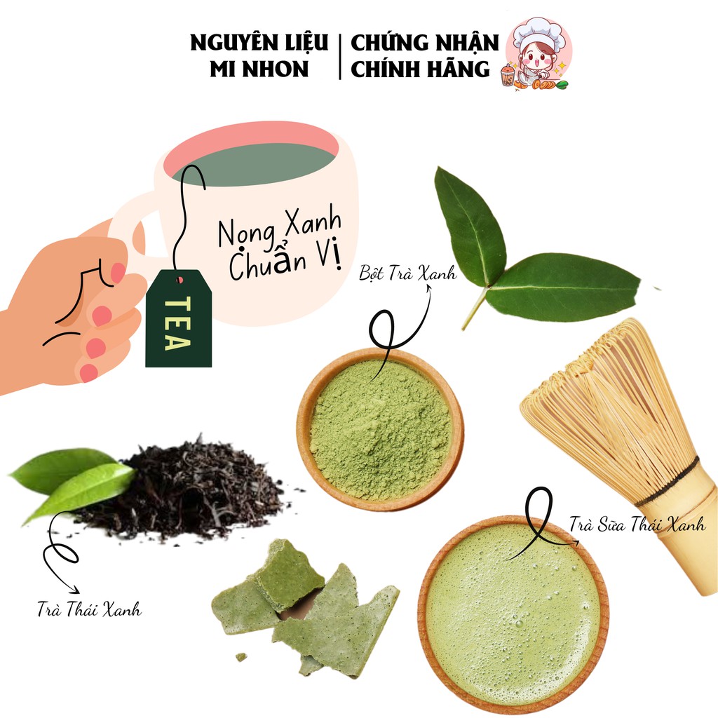 [Mã GROXUAN1 giảm 8% đơn 150K] Trà Sữa Tự Pha Set Nguyên Liệu Trà Sữa Thái Xanh (40 - 45ly) - NGUYÊN LIỆU BẾP MI NHON | BigBuy360 - bigbuy360.vn