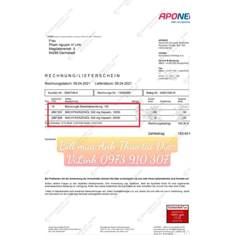 (Có Bill) Tinh Dầu Hoa Anh Thảo WARNKE NACHTKERZENOL (hàng Đức) | BigBuy360 - bigbuy360.vn