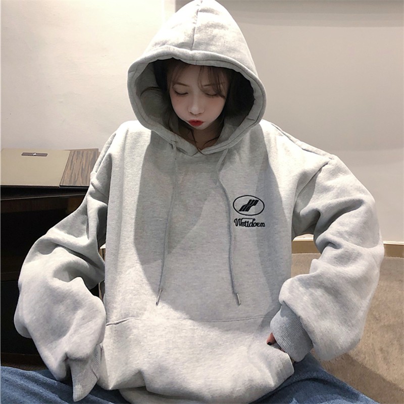 Áo Hoodie Nỉ Bông Ulzzang Form Dáng Rộng Hàn Quốc