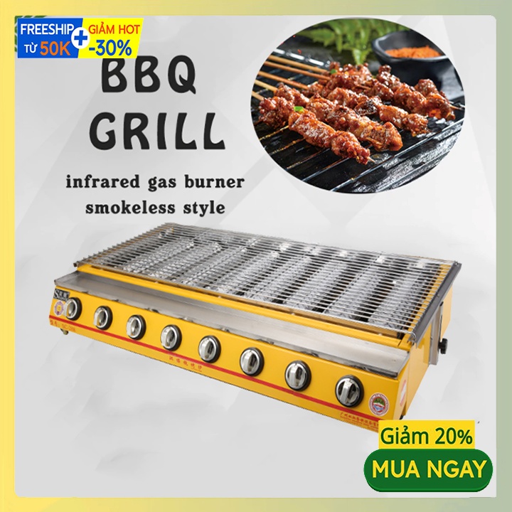 Bếp gas nướng BBQ hồng ngoại 8 đầu đốt ETON ET-K288