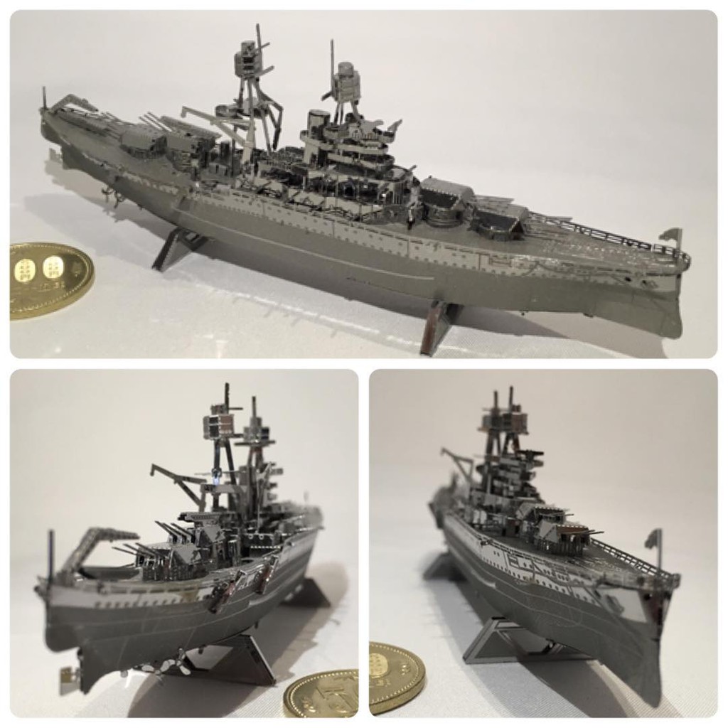 Mô hình 3D Kim Loại Lắp Ráp Thiết Giáp Hạm USS Arizona BB-39 Hải Quân Mỹ [Chưa Lắp]